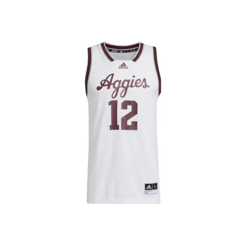 Adidas Белый Мужская баскетбольная майка