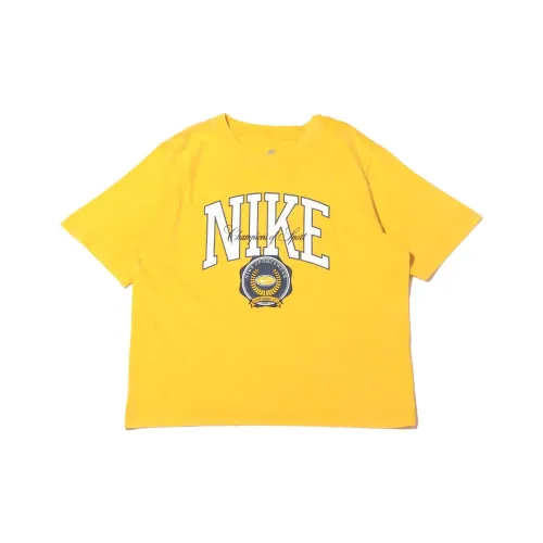 NIKE Желтые Женские Короткие Топы