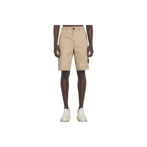 STONE ISLAND Карго шорты Мужские Бежевые