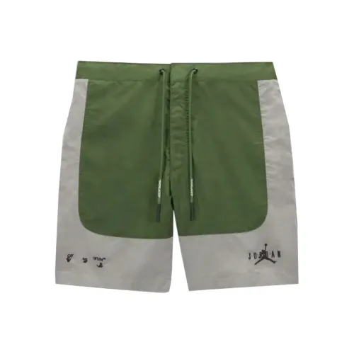 Джордан Off White AJ Зеленый Мужские спортивные шорты