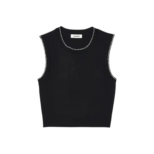 SANDRO Черные Женские Майки