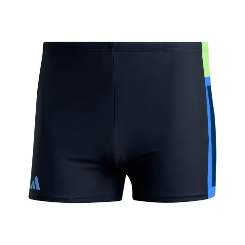 Adidas Colorblock 3 Stripes Swim Boxers Swim Trunks Men's Ink Blue
