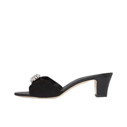 MANOLO BLAHNIK Слипоны 5 см Женские Черные