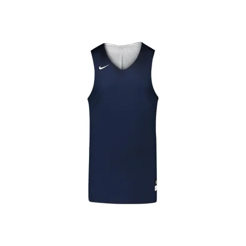 Nike Темно-синие Мужские баскетбольные майки