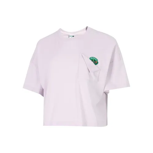 PUMA Светло-фиолетовый Женские Короткие Топы