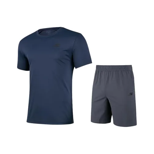 Skechers Повседневная спортивная одежда Мужская Морская Коллегиальный синий