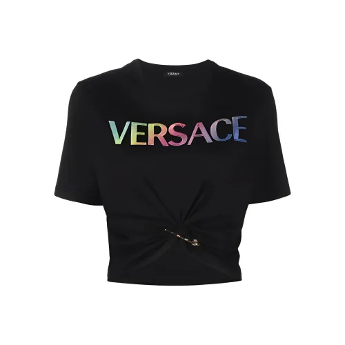 VERSACE Черные Женские Короткие Топы