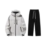 Комплект (Абрикосовый топ + черные штаны с флисовой подкладкой)