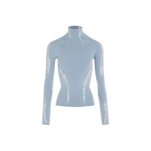 Mugler Светло-синие Женские Рубашки T