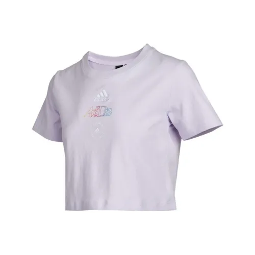 Adidas Фиолетовые Женские Короткие Топы