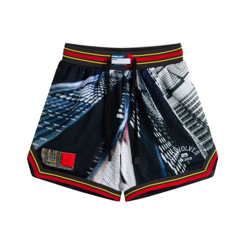 Powolves Многоцветные Мужские Повседневные Шорты