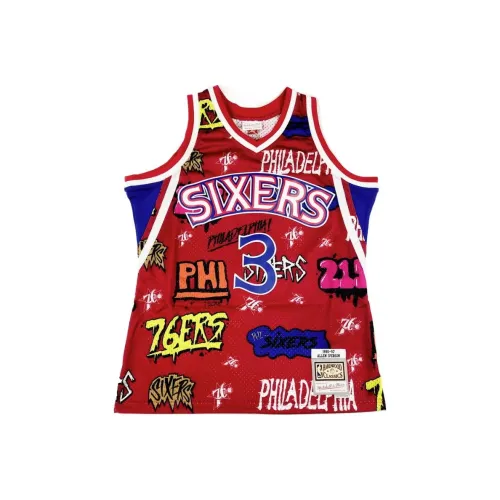 MITCHELL NESS Баскетбольная Джерси Унисекс Красная