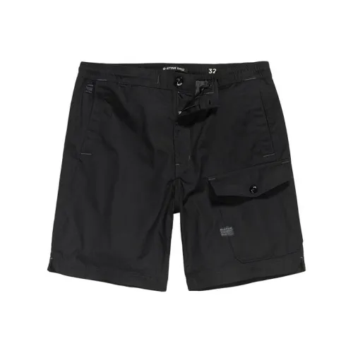 STAR RAW Темно-черные Мужские Повседневные Шорты