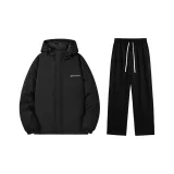 Thickened Set (Черный топ + Черные штаны с флисовой подкладкой)