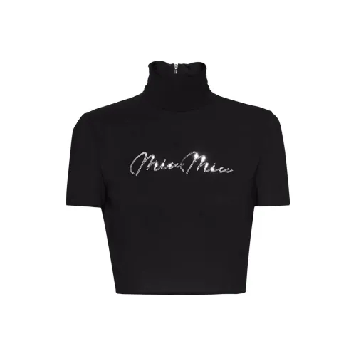 MIU MIU SS22 T Рубашка Женская Черная