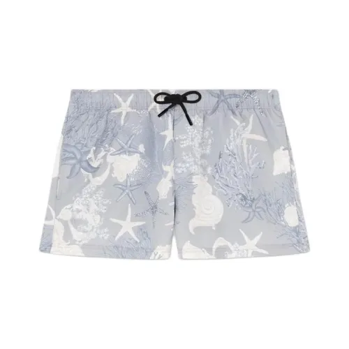 VERSACE LA Vacanza Праздника Коллекция SS24 Пляжные шорты Мужской Синий