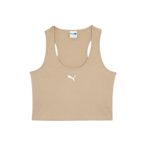 PUMA Майка Женская Светло-Коричневая