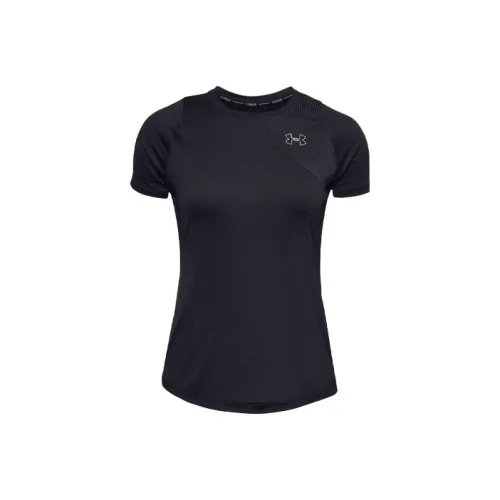 Under Armour Рукав реглан T-рубашка Женская Черная