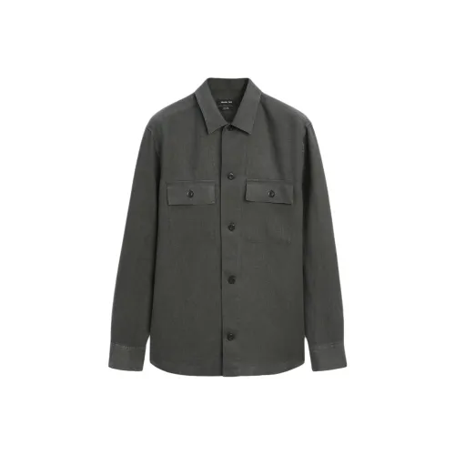 Massimo Dutti Куртки и Пальто Мужской Темно-Зеленый