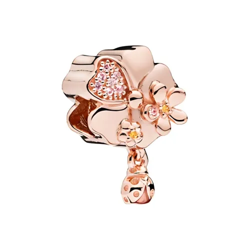 Pandora Эмаль Шармов Подвесок Женские Розовое Золото