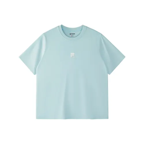 FILA FUSION FILA FUSION X T-Рубашка Мужская Циановый Светло-Синий LB