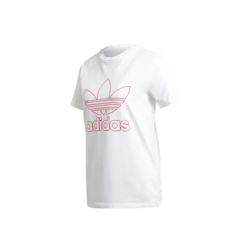 Adidas Originals Комплект с короткими рукавами T-рубашка Женская Белая