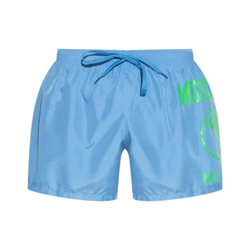 MOSCHINO Плавательные шорты Мужские Светло-Синие
