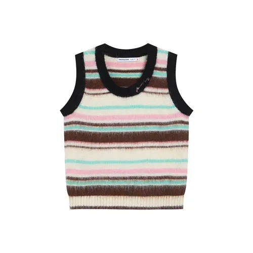 AMAZING SONG Майка Женская Абрикосовые Многоцветные Полосы