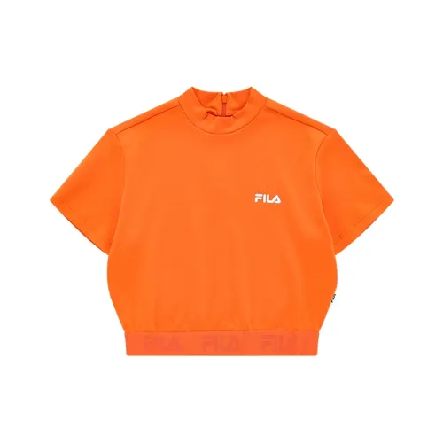 FILA FUSION КРОП ТОП Женский Хурма Оранжевый