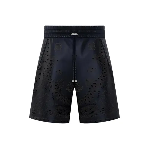 AMIRI Кожа Bandana Короткие Повседневные Шорты Мужские Черные
