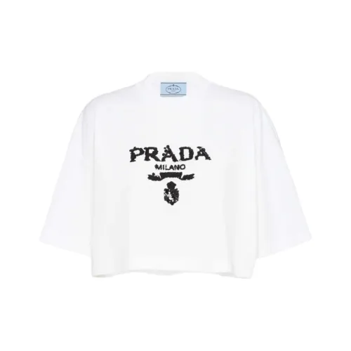 PRADA Белый Женские Короткие Топы