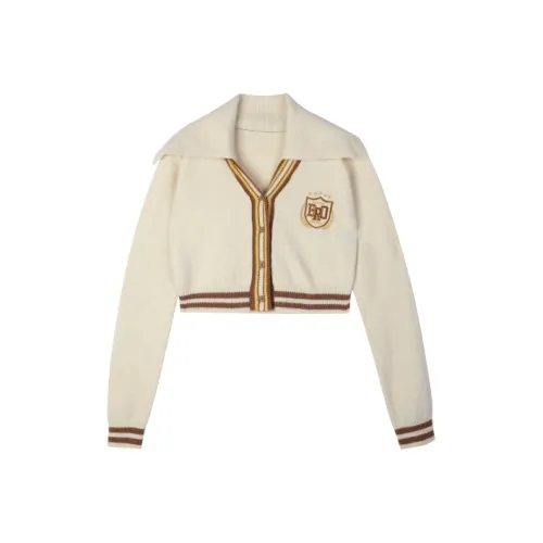 BEERBRO Свободный крой Свитер Женский Абрикос