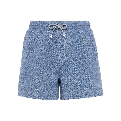 BRUNELLO CUCINELLI SS24 Пляжные шорты Мужские Синие