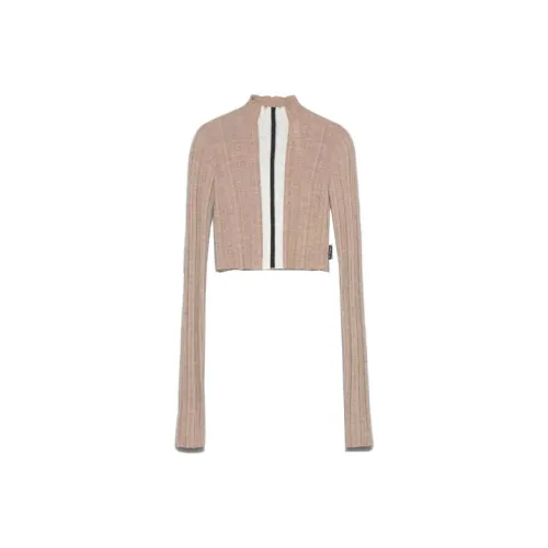 PALM ANGELS Slim Fit Свитер Женский Бежевый