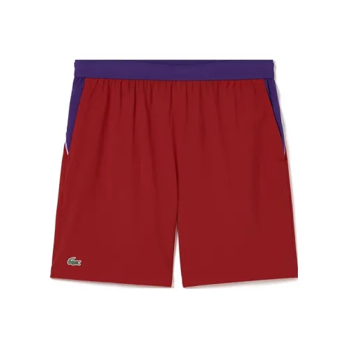Шорты LACOSTE Collaboration Djokovic Collaboration Темно-красные Мужские Повседневные