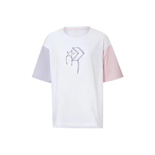 Конверс KICKS CREW Рукав с оборкой T-рубашка Женская Белая