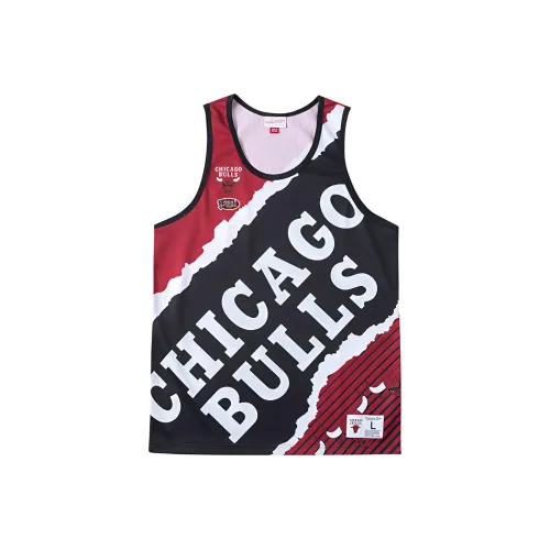 MITCHELL NESS Баскетбольная Джерси Мужская Черная Красная Многоцветная