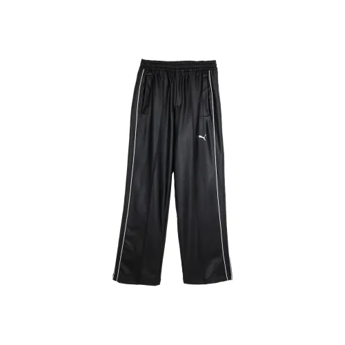 PUMA T7 Pleather OVERSIZED PLEATHER TRACK PANTS Casual Pants Unisex Black