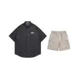 Set (верхний деним черный + нижний хаки)