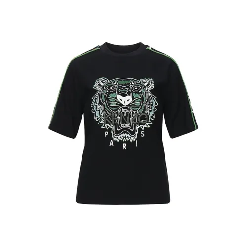 KENZO Classic Tiger Head Черные Женские Футболки