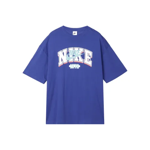 Nike Рукав с спущенным плечом T-рубашка Женская Фитнес Синий