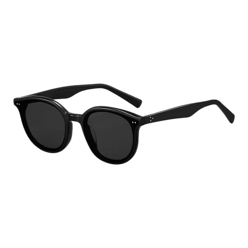 Thunder Pailong Пластина And Металл OVAL SUNGLASSES Унисекс Черный