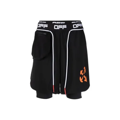 Off Белый SS21 Черный Мужские Спортивные Шорты