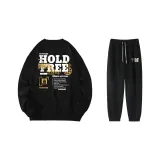 Комплект одежды (Черная рубашка с длинным рукавом + черные штаны)