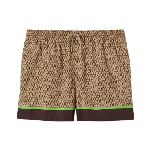 GUCCI SS24 Пляжные шорты Мужские Коричневые