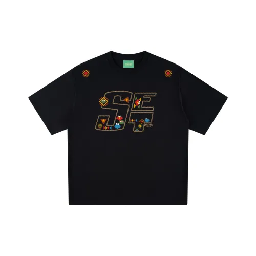 Улица Сезам Короткий рукав T-рубашки Унисекс