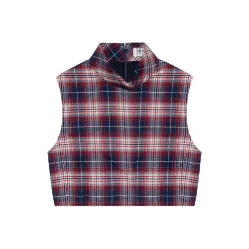 Celine Синий Женские Короткие Топы