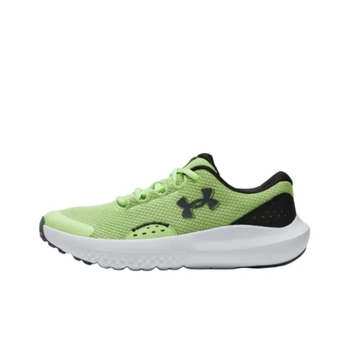 Under Armour Surge 4 Low Топ Детские беговые кроссовки Зеленый Подростки