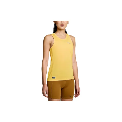 Saucony Stopwatch Singlet Майка Женская Желтая