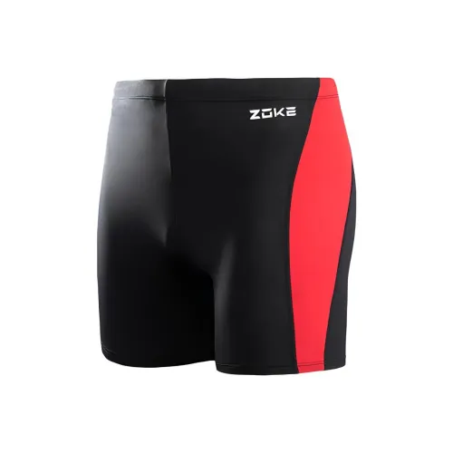 ZOKE Плавательные шорты Мужские Черные Темно-красные